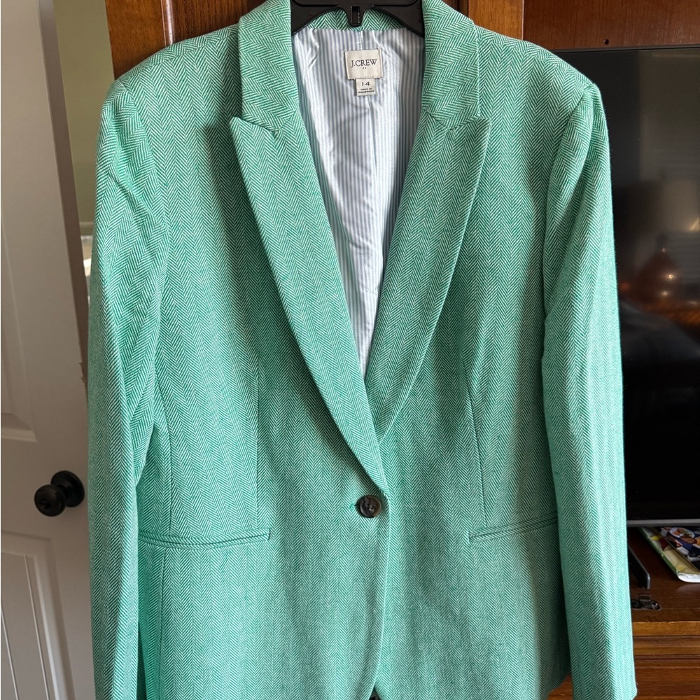 J. Crew Mint Green Blazer